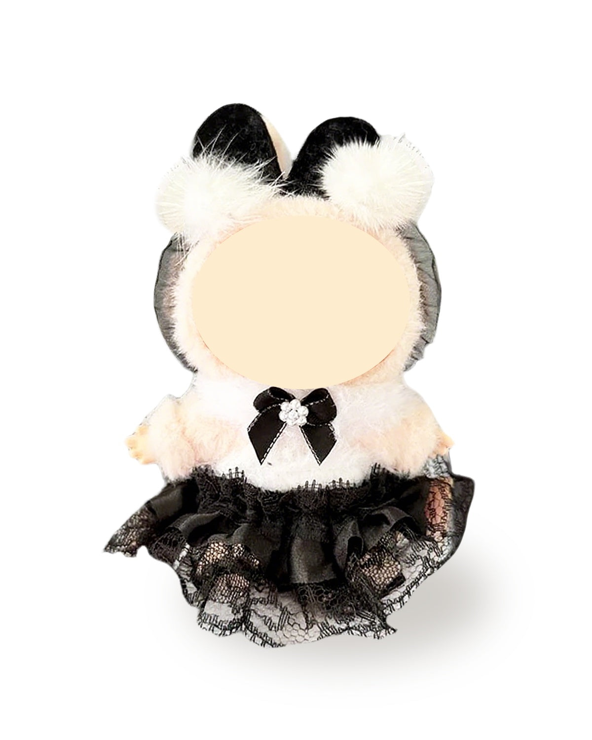 Labubu Clothes Black Stocking Lace Bunny