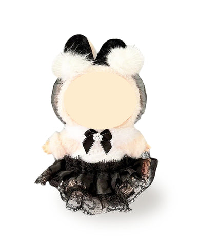 Labubu Clothes Black Stocking Lace Bunny