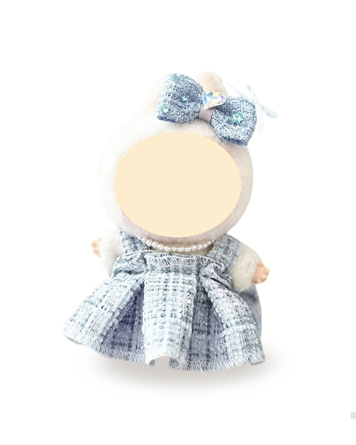 Labubu Clothes Blue Elegant Dress Set