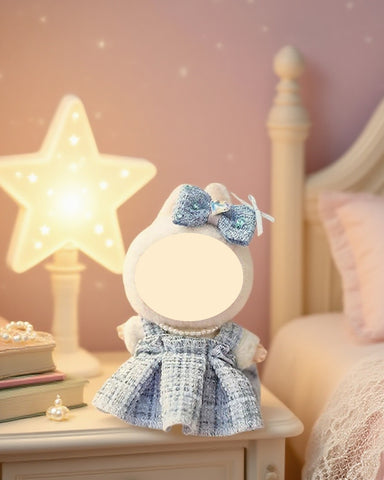 Labubu Clothes Blue Elegant Dress Set