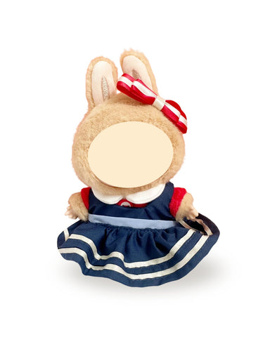 Labubu Clothes Red & Blue Uniform Dress Set