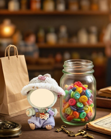 Labubu Clothes Purple Suspenders Set