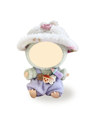 Labubu Clothes Purple Suspenders Set