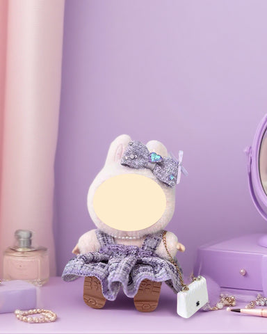 Labubu Clothes Purple Elegant Dress Set