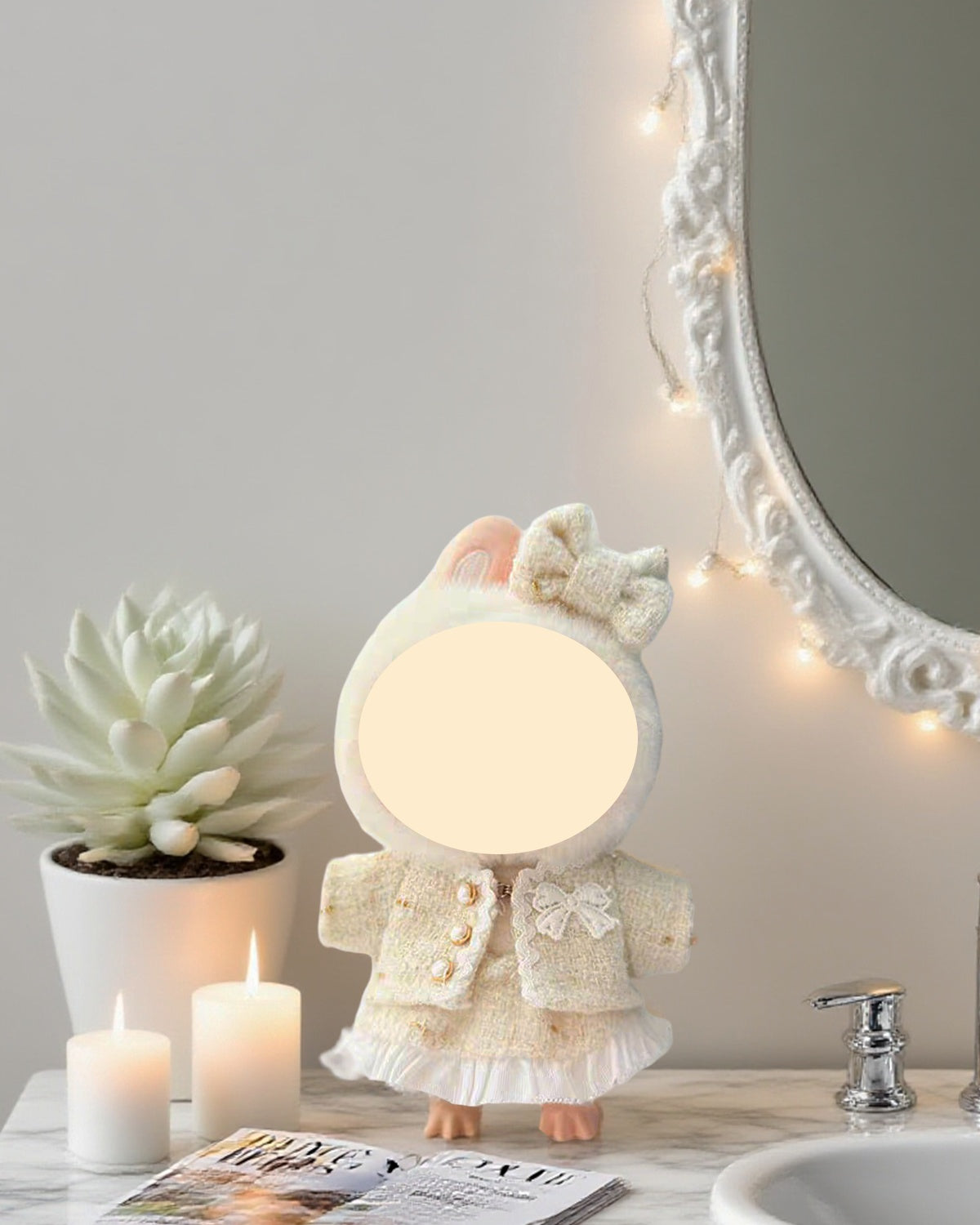 Labubu Clothes White Elegant Dress Set Chuummi Labubu Clothes White Elegant Dress Set Chuummi
