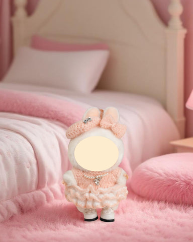 Labubu Clothes Pink Knit Cake Dress