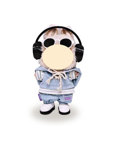 Labubu Clothes Blue Sweatshirt Set